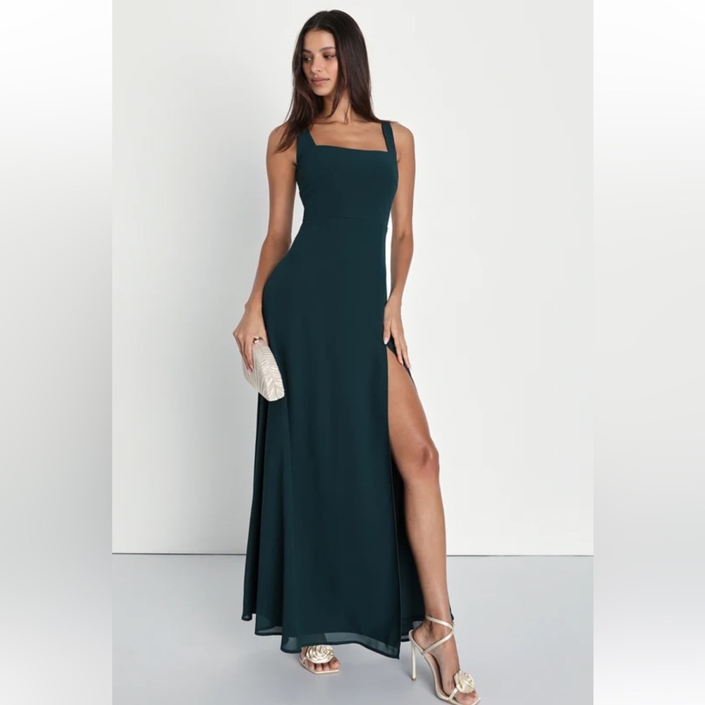 Formal Emerald Green Floor Length Dress